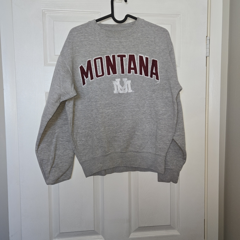 J. America Gray Montana Crewneck Sweater
